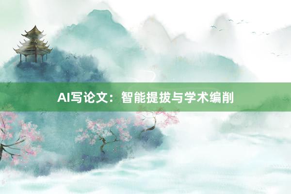AI写论文：智能提拔与学术编削